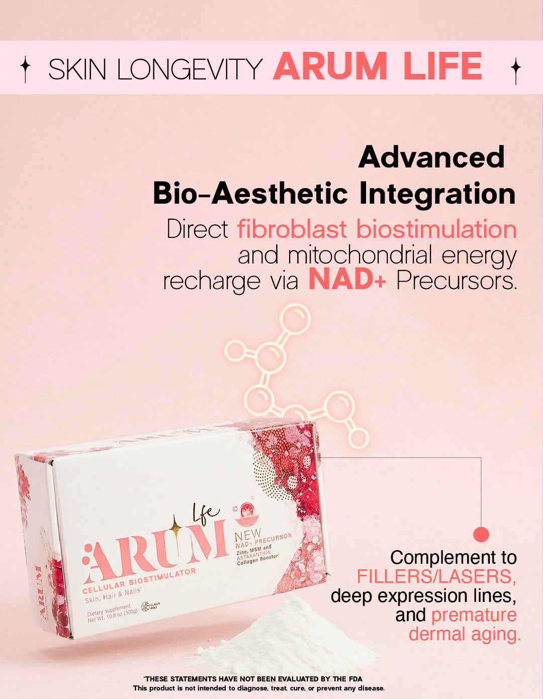 ARUM LIFE Clinical Nutricosmetic | Verisol® Collagen + NAD+ + Astaxanthin