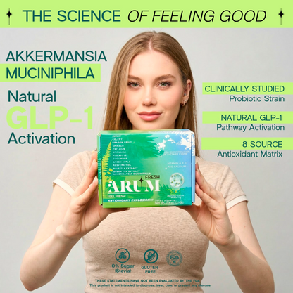 ARUM FRESH Natural GLP-1 Activator Green Detox Powder | Gut Health + Metabolic Support