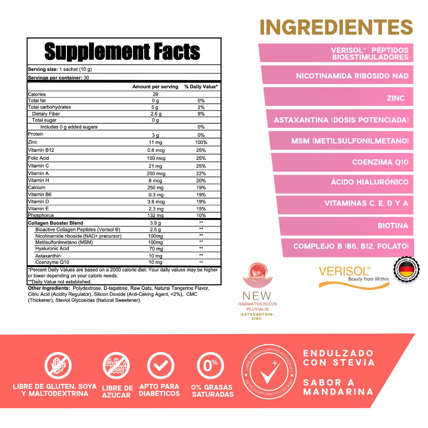 ARUM LIFE | Clinical Oral Biostimulator 🧬 | NAD⁺ Precursor + Verisol® Collagen + Oral Hyaluronic Acid | 30 Sachets — Professional Grade