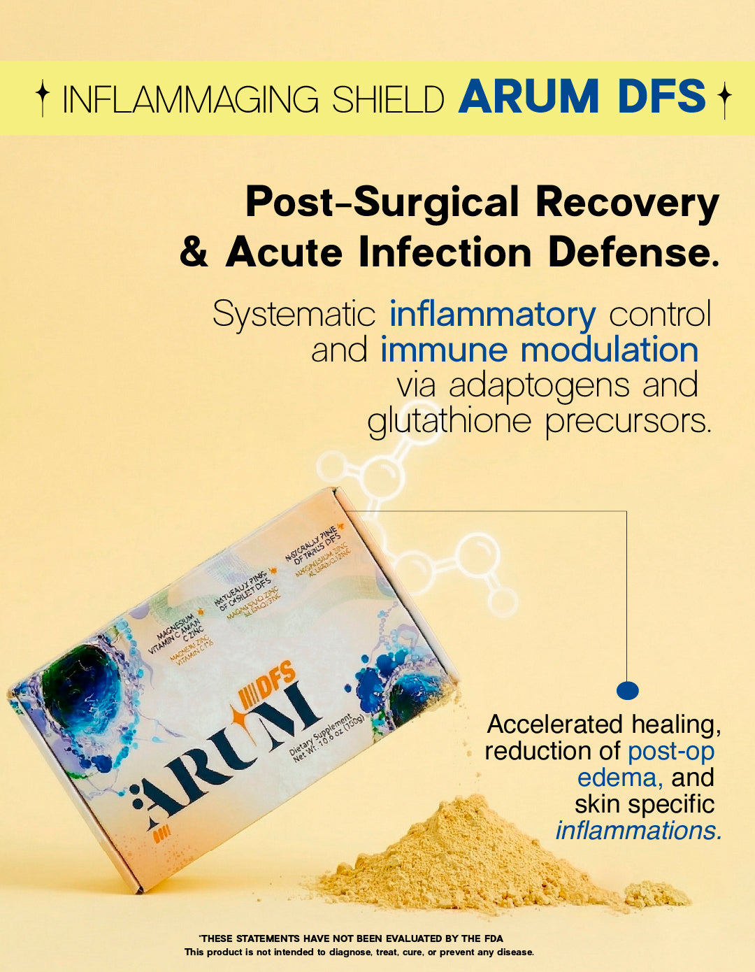 ARUM DFS  Advanced Immune & Anti-Inflammatory Support | Turmeric, Ganoderma, NAC